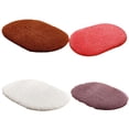 thumbnail image 4 of Matsuzay Alfombrilla antideslizante para baño, alfombra para puerta ovalada de terciopelo ártico, absorbente y resistente al desgaste, alfombrilla Juegos de accesorios de baño rojo Matsuzay HA0065-04, 4 of 6
