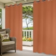 thumbnail image 3 of Burnt Orange Outdoor Curtains for Patio, Modern Solid Color Sunshade Privacy Drapes Grommet Waterproof Outside Curtains for Porch/Cabana/Balcony 54"x 84", 1 Panel, 3 of 9