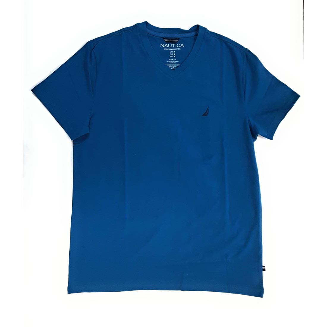 Nautica Men Slim Fit V-Neck T-Shirt, Pitch Blue, Small - Walmart.com