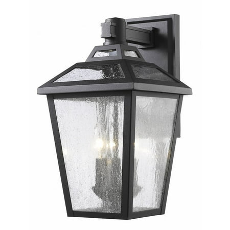 3 Light Outdoor Wall Mount in Colonial Style 9 inches Wide By 16.63 inches High-Black Finish Bailey Street Home 372-Bel-1809717