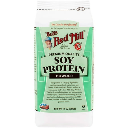 Bob's Red Mill Soy Protein Powder, 17g Protein, 14.0 Oz, 4 (Best Protein Powder For Baking)