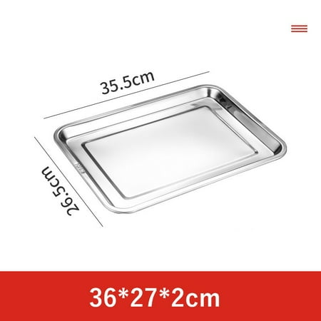 

Stainless Steel Baware Grid Line Food Storage Trays Bread Pastry Baking Pan Cooling Rack Fruit BBQ Plate Kitchen Cooking Tools