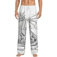 thumbnail image 2 of Picia Dragon Nest Sketch Mens Soft Woven Cotton Elastic Waistband Sleep Pajama Pant Lounge Sleep Pant With Pockets And Drawstring-X-Large, 2 of 9
