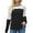 Black, variant on Vedolay Womens Tops Long Sleeve Top Casual Basic Slim Knit RibbedSweatshirt Black,L