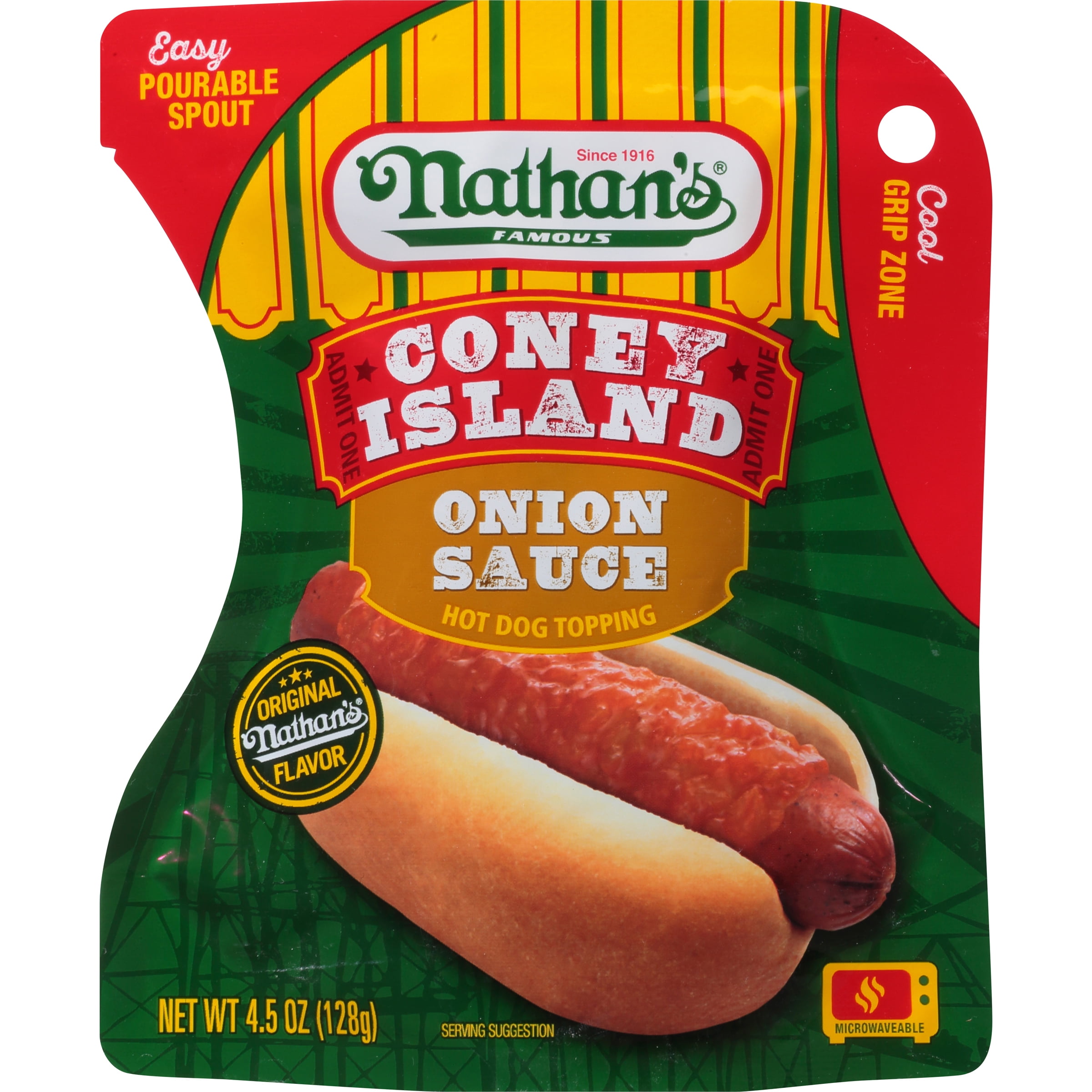 Nathan's Original Coney Island Onion Sauce Hot Dog ...