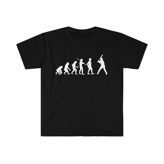 Human Evolution Baseball Player Unisex T-shirt, S-3XL