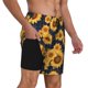 thumbnail image 2 of Fotbe Navy Blue Plaid Sunflower Traje de Baño para Hombre – Shorts de Natación de Secado Rápido con Forro y Bolsillos-X-Large, 2 of 6