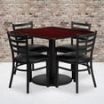 thumbnail image 2 of Bowery Hill Ensemble de Table Carrée 5 Pcs en Noir et Acajou, 2 of 2
