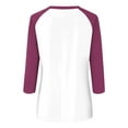 thumbnail image 4 of Versatile Women's T-Shirts Casual Summer Tops 3/4 Sleeve Raglan Round Neck Comfortable Design Fashionable Everyday Wear, 4 of 4