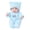 Blue, variant on 10 Inch Infant Vinyl Doll Soft PVC Baby Doll Toy With Cute Bear Outfit, Lightweight Safe Plastic Reborn Doll For Pretend Play, Soothing Comfort Toy Gift For Toddlers Kids Children