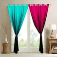 thumbnail image 3 of Pink Teal Black Blackout Curtains Stripes Lines Abstract Gradient Curtains & Drapes,Vintage Ombre Striped Geometry Window Curtains,Modern Stripe Geometric Curtains 42"Wx84"L, 3 of 5