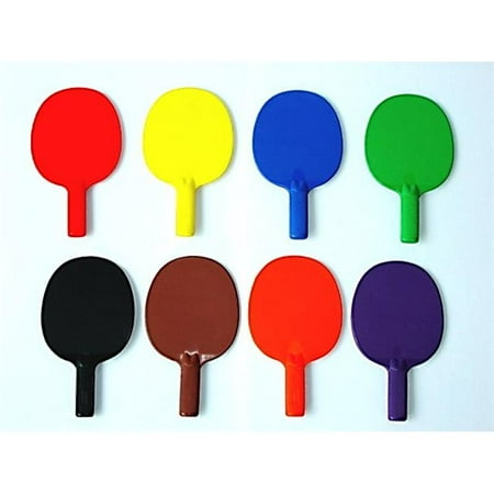 Paddle Set - Everrich EVB-0056 Plastic Ping Pong Paddle- Set of 6 Colors