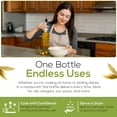 thumbnail image 2 of Couronne Co. Embossed Recycled Glass Cooking Oil Bottle with Pour Spout, Olive Oil Dispenser Bottle for Kitchen - Clear, 2 of 9