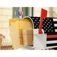 thumbnail image 4 of Thin Red Line USA Flag Honor Memories Mail Box Cover Magnetic Anti-UV 100% Polyester Standard Size 18" X 21" Oxford Garden,Postbox Letterbox Cover, 4 of 6