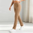 thumbnail image 5 of hoksml Women's High Waist Slim-Fit Flare Leg Pants, Stretch Yoga Trousers with Front and Back Pockets, 5 of 9