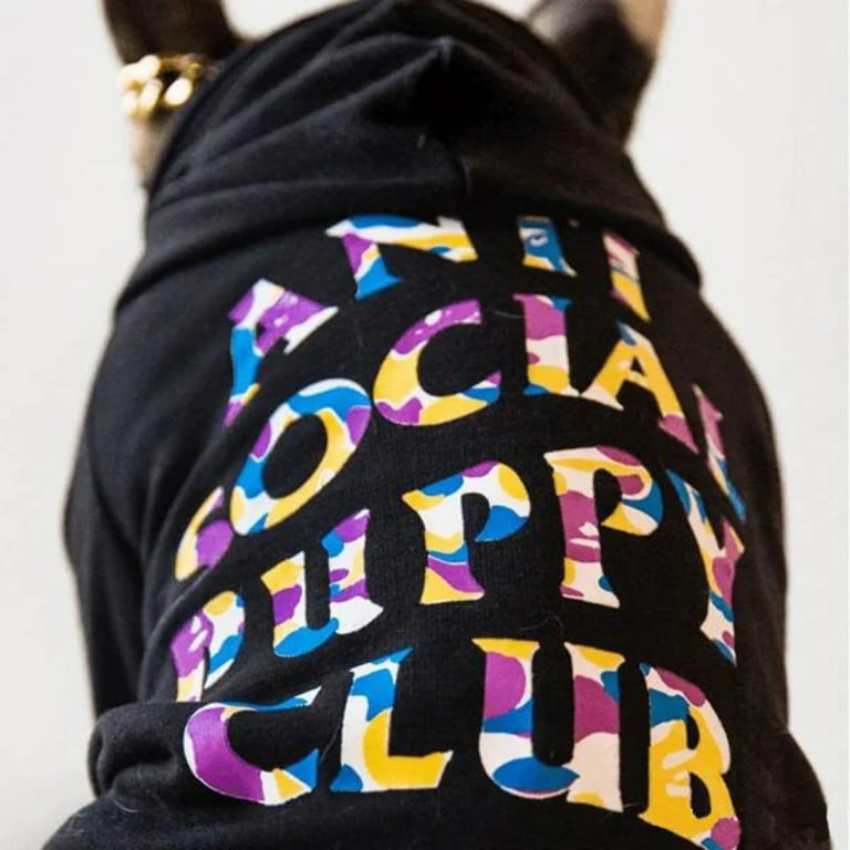 Anti social social pup hoodie deals