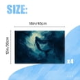 thumbnail image 2 of BaHomeck placemats Set of 4 Mermaid Swimming In The Deep Blue Ocean Cotton Linen rectangle Placemats for Kitchen Dining Table Indoor,Outdoor,18*12inch, 2 of 4
