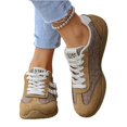 thumbnail image 5 of HTHLVMD Vintage Inspired Athletic Shoes, Women's Everyday Fashion Sneakers, Gum Sole Casual Sneakers, Women's Retro Lace-Up Sneakers, Buckle Detail Casual Athletic Shoes, Dark Gray 6.5, 5 of 5