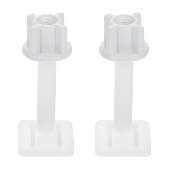 Minkissy Universal Toilet Seat Fixing Screws Toilet Seat Installation Kit White 2Pcs