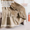 thumbnail image 5 of Deconovo Fleece Blanket Queen Blanket - Bed Blanket Soft Lightweight Plush Fuzzy Cozy Luxury Microfiber, 90x90 inches, Brown, 5 of 6