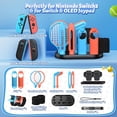 thumbnail image 2 of Pack de accesorios deportivos compatible con los mandos L/R de Nintendo Switch 2, con base de almacenamiento y organización para el Joy-Con Grip, 2 of 8