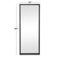 thumbnail image 4 of DecMode 24" x 60" Black Metal Tall Floor Mirror, 4 of 13
