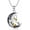 1, variant on Skull Necklace 925 Sterling Silver Moon Pumpkin Skeleton Pendant Necklace Gothic Halloween Jewelry Gifts for Women