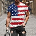 thumbnail image 2 of Men's American Flag Short Sleeve T Shirts Graphic Tees Patriotic Shirts Independence Day Tee Shirts Tops, 2 of 5