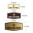 thumbnail image 4 of Fancy First Aid Point Sign (Brushed Silver) - Small, 4 of 4