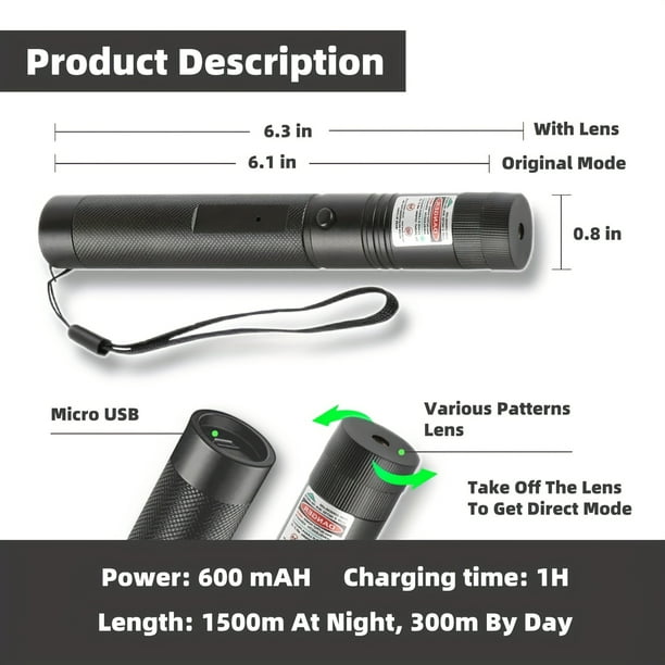 Pointeur laser rechargeable USB Mini Series - Magasin de pointeurs
