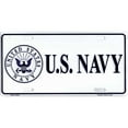thumbnail image 1 of U.S. Navy Metal License Plate, 1 of 1