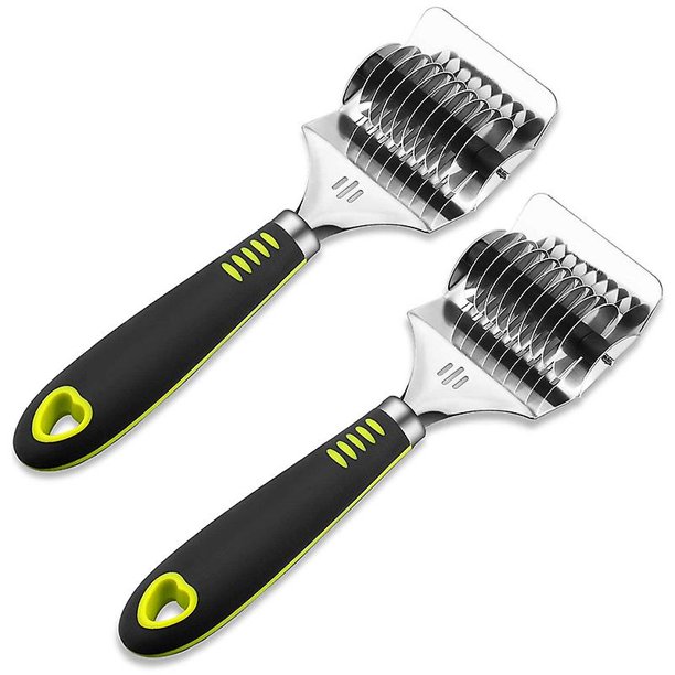 2 paquetes de cortadores de masa de acero inoxidable, cortadores de fideos, espaguetis, utensilios de cocina