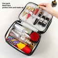 thumbnail image 6 of kaioher Makeup Bag Double Layers Transparent Large Capacity Zipper Geometric Store Cosmetic Colorfast Travel Geometric Cosmetic Bag for Office, 6 of 7