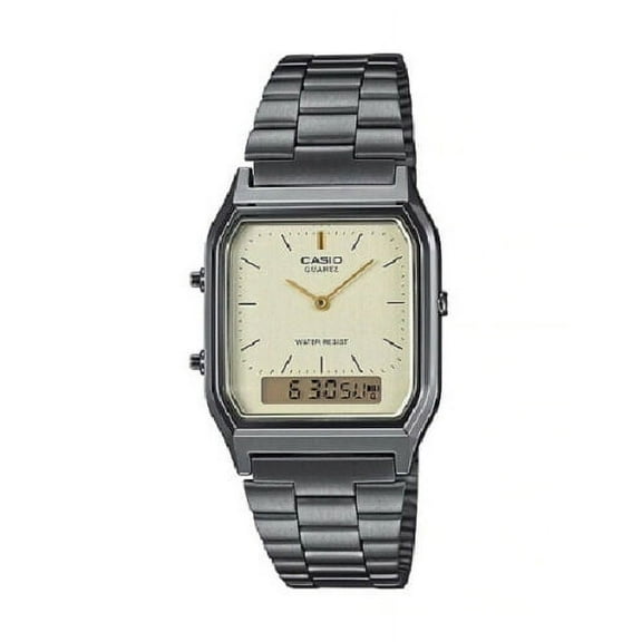 Casio Analog Digital Gray Ion Plated Stainless Steel Band AQ230GG-9A