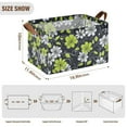 thumbnail image 7 of Yayeee Foldable Storage Basket for Shelves with Handles Waterproof Cloth Bins, White Flower Pattern, 7 of 7