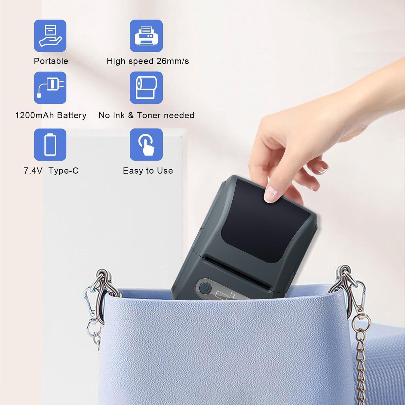 Wireless Portable Label Maker Machine With Fast Thermals Printing For Office Inventory Kitchen Storage And Baby Items