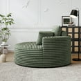 thumbnail image 3 of Miekor Furniture 50" L Corduroy Sponge single sofa,No Assembly Required,Fluffy Modern Sleeper Chair for Living room, Bedroom, Lounge and Projection Room(Not a swivel chair.) MK9654, 3 of 12