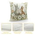 thumbnail image 4 of QZHH Easter Rabbit Flower Buffalo Plaid Be Hoppy Throw Pillow Cover, Polka Dot Bird Be Kind Cushion Case Decoration for Sofa Couch, 4 of 5