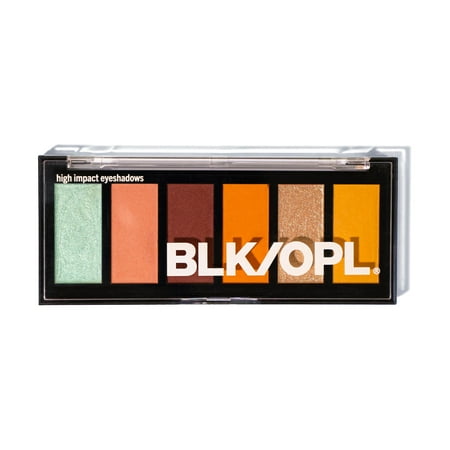 BLK/OPL 6 Well Eye Shadow Palette, Highly Pigmented, Talc Free, Happy Hour, .18 oz