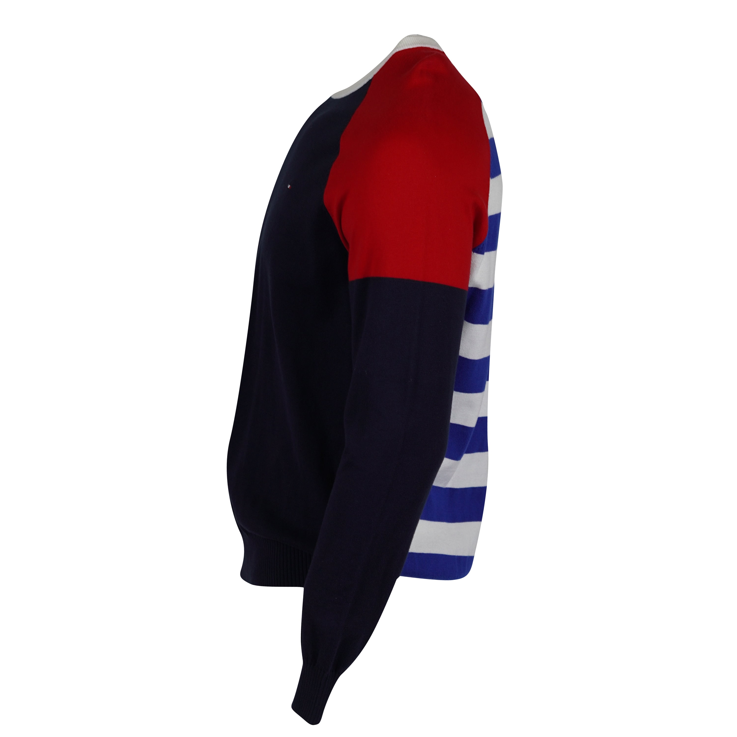 Ventilere Andet gås Tommy Hilfiger Men's Color Block Long Sleeve Sweater Navy Blue Red Size  Large - Walmart.com