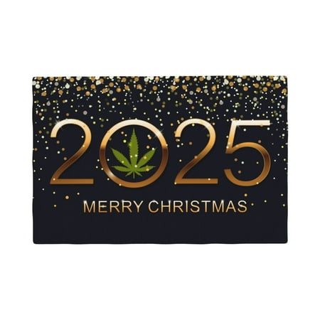 

Table Placemats Set of 6 - 2025 And Merry Christmas 12x18 In Faux Linen Double Heat Resistant Place Mats Cloth Indoor/Outdoor Placemats Washable Table Mats for Dining Kitchen Party