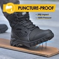 thumbnail image 4 of Steel Toe Work Boots for Men Women, Waterproof Lightweight Safety Boots, Steel Toe Shoes with Air Cushion, Comfortable for Industrial Construction Warehouse Factory Logistics Work, 4 of 6