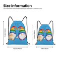thumbnail image 7 of Ratiio Happy Pride Gnome Print Drawstring Backpack Bag Sport Gym Sackpack Heavy Duty String Backpack for Men Women, 7 of 7