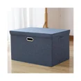 thumbnail image 4 of Caja de almacenamiento de tela de algodón y lino con tapa, caja de almacenamiento para ropa, 4 of 4