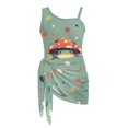 thumbnail image 6 of Tutolipy Cartoon Frogs & Mushroom House Girls' One Piece Swimsuit with Cover Up, Quick Dry Girls One Piece Swimsuit for Teens, Adjustable Strap 17-18 Years Old, 6 of 10