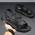 thumbnail image 5 of Mepaouo Men's Athletic Sport Sandals Adjustable Strap Open Toe Hiking Walking Slip on Flat Slides, 5 of 8