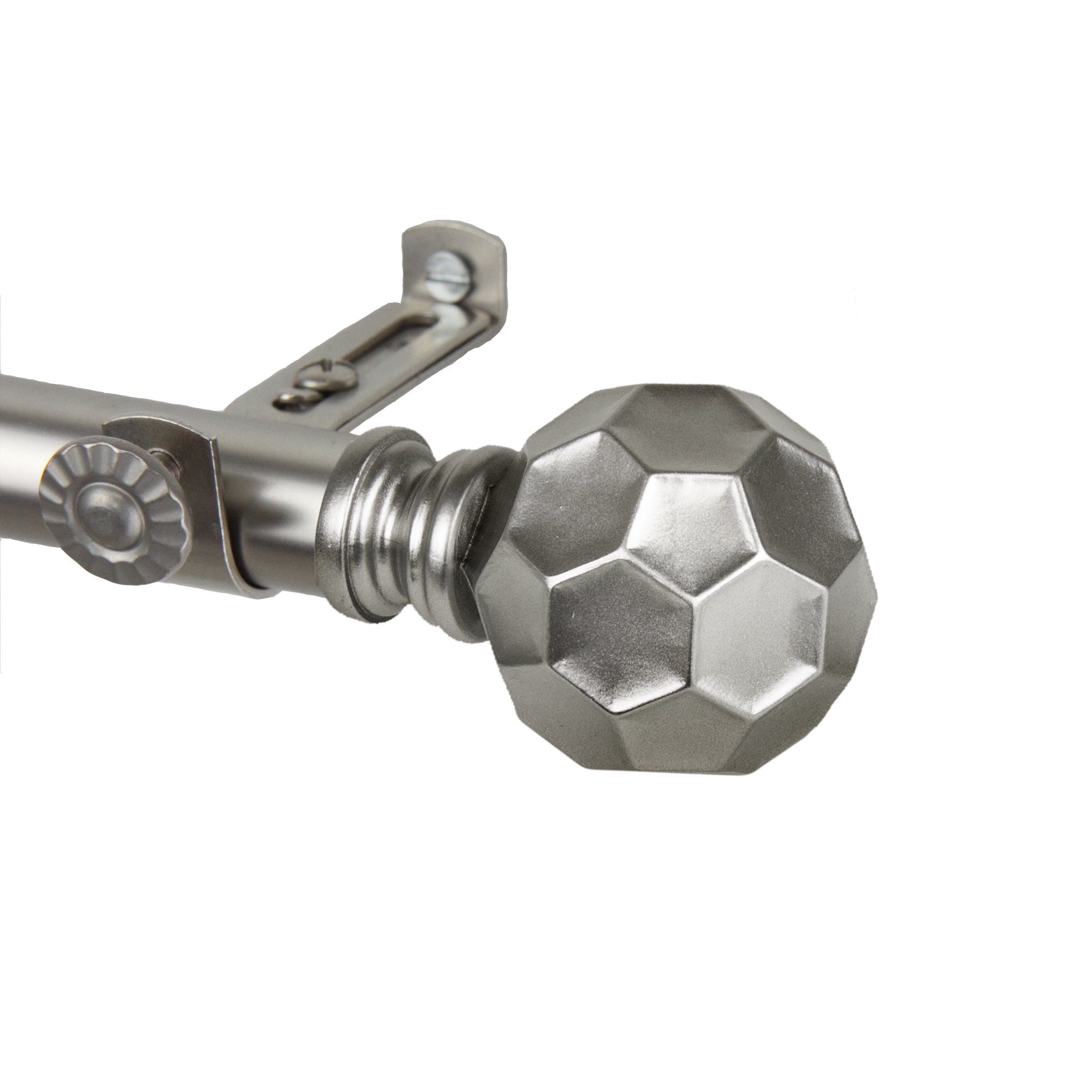 Central Design 4890-485 0.8125 in. Remi Curtain Rod with 48 to 84 in. Extension, Satin Nickel