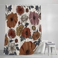 thumbnail image 4 of Vintage Floral Shower Curtain, 72" x 84", Red Pink Yellow White Flowers Retro Linen Waterproof Bathroom Curtain Washable Shower Curtain Set with 12 Hooks, 4 of 8