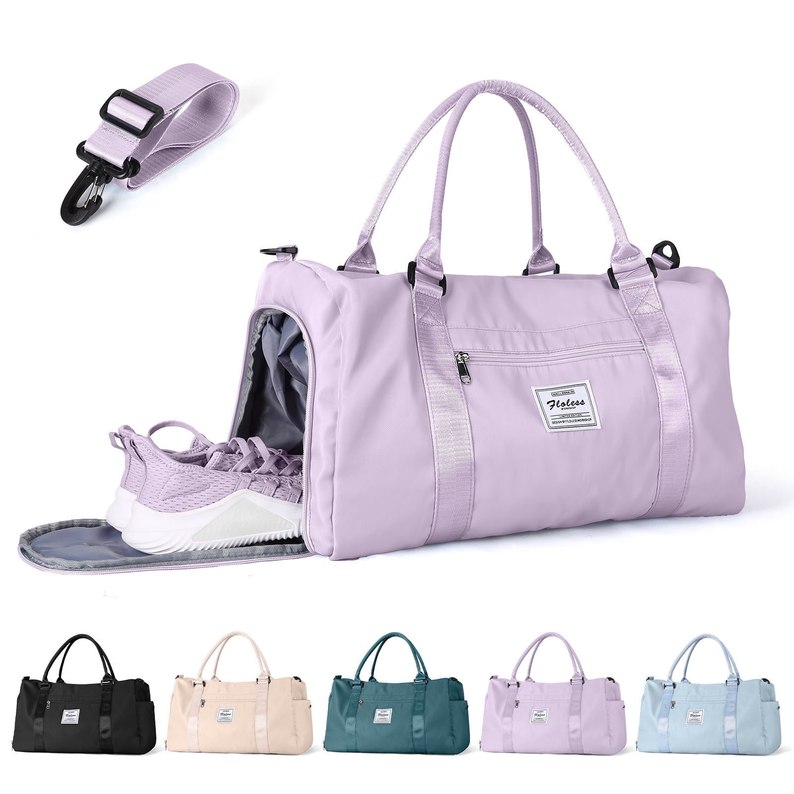 Gym Bag for Women Men, Travel Tote Bag Sport Gym Duffle Bag with Shoe ...
