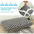 thumbnail image 4 of SHANNA Futon Slipcover Armless Sofa Covers Stretch Sofa Bed Slipcover Protector Elastic (Gray Geometry), 4 of 8